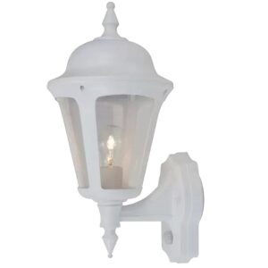 Ansell Latina E27 Wall Lantern PIR White