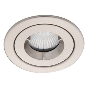 Ansell iCage Mini IP65 GU10 Die-Cast Fire Rated Downlight Satin Chrome