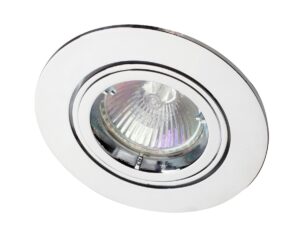 Robus Zak GU10 Mains Die Cast Downlight Max 50W 82mm Chrome Dimmable Tilt