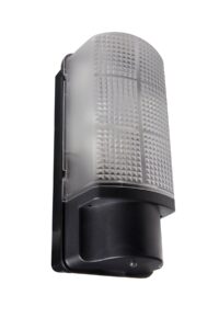 Robus Whitestar 60W Bulkhead With Photocell IP44 Black