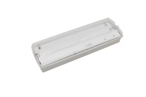 Robus Eblana Emergency Bulkhead Dual Test IP65 Prismatic Diffuser White