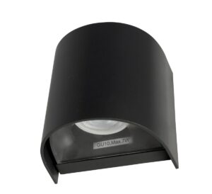 Up & Down Lights - Robus Arcera GU10 Wall Light IP65 Single Black (RAC1GU-04)
