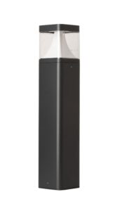 Robus Cubelux 15W Led 1100Lm 3000K 600mm Die-Cast Aluminium Square Bollard Dark Grey