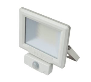 Robus Hilume 30W Led Flood Light With Pir IP65 White 4000K C/W 1M Flex