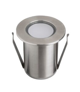 Ground & Drive Over - Robus Kinglet 0.6W Led In-Ground Light IP68 3000K Brushed Chrome (RKG0130SS-13)