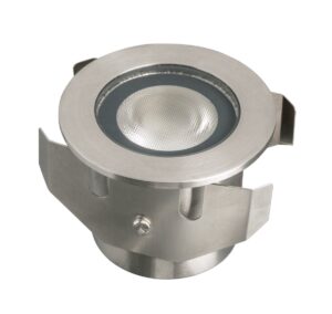 Ground & Drive Over - Robus Kinglet 3W Led In-Ground Light IP68 3000K Brushed Chrome (RKG0330SS-13)