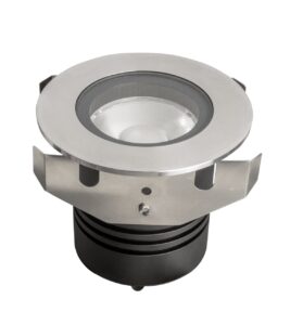 Ground & Drive Over - Robus Kinglet 7.5W Led In-Ground Light Ip67 3000K Brushed Chrome (RKG0730SS-13)