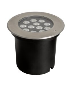Ground & Drive Over - Robus Kinglet 12X1.1W Led In-Ground Light Ip67 3000K Die-Cast Aluminium Body Brushed Chrome (RKG120130SS-13)