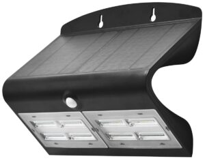 Wall Lighting - Robus Sol 6.8W Solar Led Wall Light With Pir IP65 Black 4000K (RSO740P-04)