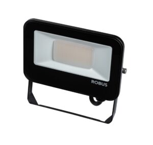 Robus Selest 20W Floodlight IP65 CCT3 Black C/W 1M Flex