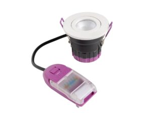 Robus Ultimum Express Tilt6W IP65 Fire Rated Downlight Cct4 White Trim