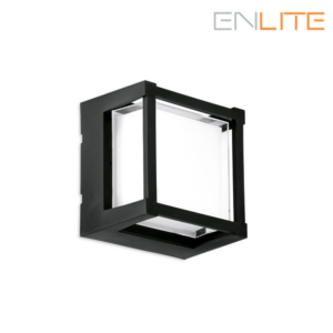 Wall Lighting - Aurora Enlite 10W Upto 1050lm 3000K/4000K/6500K Cubed Cowl Coastal Wall Light (WL5/CS)