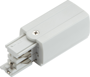 Knightsbridge Three Circuit - Knightsbridge K-LINE 230V 3-Circuit Track Power Feed Left Connector White (KLPFLW)