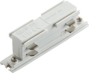 Knightsbridge Three Circuit - Knightsbridge K-LINE 230V 3-Circuit Track Power Concealed In-line Connector White (KLBW)