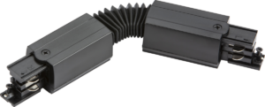 Knightsbridge Three Circuit - Knightsbridge K-LINE 230V 3-Circuit Track Flexible Connector Black (KLFLBK)