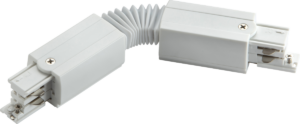 Knightsbridge Three Circuit - Knightsbridge K-LINE 230V 3-Circuit Track Flexible Connector White (KLFLW)