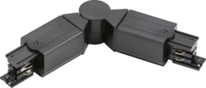 Knightsbridge Three Circuit - Knightsbridge K-LINE 230V 3-Circuit Track Angle Connector Black (KLANBK)
