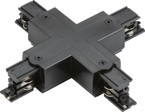 Knightsbridge Three Circuit - Knightsbridge K-LINE 230V 3-Circuit Track X-Connector Black (KLXBK)