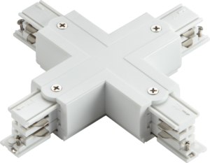 Knightsbridge Three Circuit - Knightsbridge K-LINE 230V 3-Circuit Track X-Connector White (KLXW)