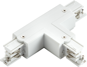 Knightsbridge Three Circuit - Knightsbridge K-LINE 230V 3-Circuit Track Right T-Connector White (KLTR1W)