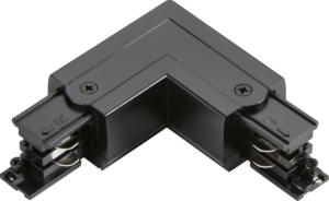 Knightsbridge Three Circuit - Knightsbridge K-LINE 230V 3-Circuit Track Right L-Connector Black (KLCORBK)