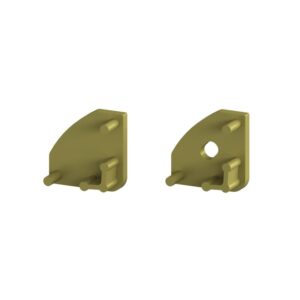 Arc LED Pair of End Caps for ARC-45DEG-GOLD Profile (Gold) (ARC-45DEG-G-EC)