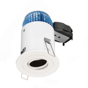 GU10 Downlights - Aurora Adjustable Baffled Efd Fire Rated Downlight - Matt White (EN-DLM482MWB)