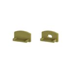 Pair of End Caps for Arc LED Micro LED Profile (Gold) (ARC-MIC-G-EC)
