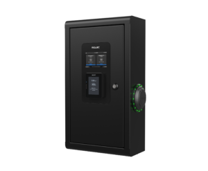 Commercial Chargers - Rolec SecuriCharge Contactless Payment EV Charger with LCD Screen 2x up to 7.4kW Type 2 Sockets Black (ROLEC3121B)
