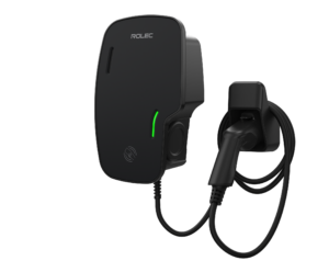 Commercial Chargers - Rolec Zura Smart EV Charger 1 x up to 22kW 3PH Type 2 5m Tethered Black (ROLEC3156B)