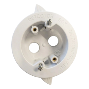 Dry Line Back Boxes - Round White dry lining box for detectors c/w 2 x 20mm threaded entries (DB/ROUND/DL/WH)