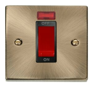 Click Scolmore - Click Deco 1 Gang 45A Dp Switch With Neon Black (VPAB201BK)
