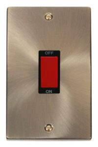 Click Scolmore - Click Deco 2 Gang 45A Dp Switch Black (VPAB202BK)
