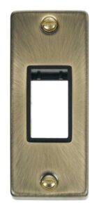 Click Scolmore - Click Deco Single Architrave Plate & Aperture Black (VPAB471BK)