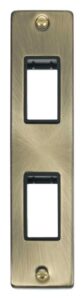 Click Scolmore - Click Deco Double Architrave Plate & Aperture Black (VPAB472BK)