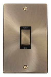 Click Scolmore - Click Deco Ingot 2 Gang 45A Dp Switch Black (VPAB502BK)