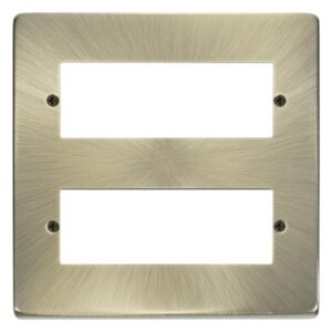 Click Scolmore - Click Deco 12 Minigrid Module Plate Ant. Brass (VPAB512)