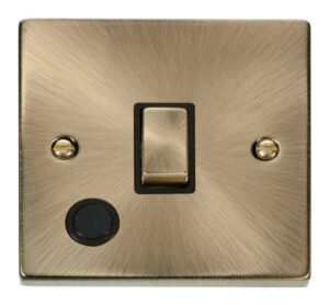 Click Scolmore - Click Deco 20A 1 Gang Dp Ingot Switch With Flex Outlet Black (VPAB522BK)