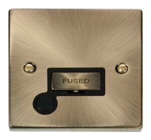 Click Scolmore - Click Deco 13A Fused Ingot Connection Unit With Flex Outlet Black (VPAB550BK)
