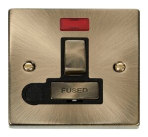 Click Scolmore - Click Deco 13A Fused Ingot Switched Connection Unit With Flex Outlet & Neon Black (VPAB552BK)