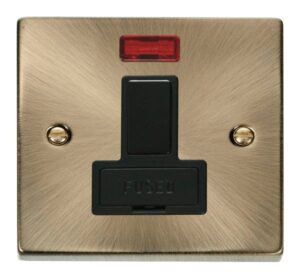 Click Scolmore - Click Deco 13A Fused Switched Connection Unit With Neon Black (VPAB652BK)