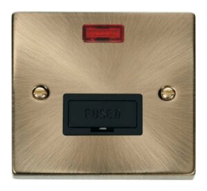 Click Scolmore - Click Deco 13A Fused Connection Unit With Neon Black (VPAB653BK)