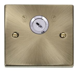 Click Scolmore - Click Deco 20A Double Pole Key Lockable Switch (VPAB660)