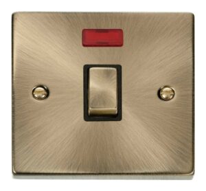 Click Scolmore - Click Deco 20A 1 Gang Dp Ingot Switch Neon Black (VPAB723BK)