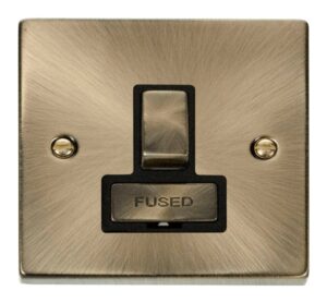 Click Scolmore - Click Deco 13A Fused Ingot Switched Connection Unit Black (VPAB751BK)