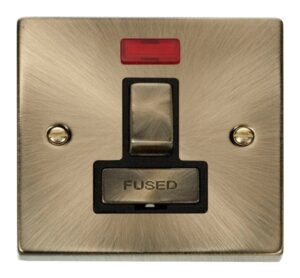 Click Scolmore - Click Deco 13A Fused Ingot Switched Connection Unit With Neon Black (VPAB752BK)