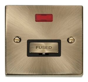 Click Scolmore - Click Deco 13A Fused Ingot Connection Unit With Neon Black (VPAB753BK)