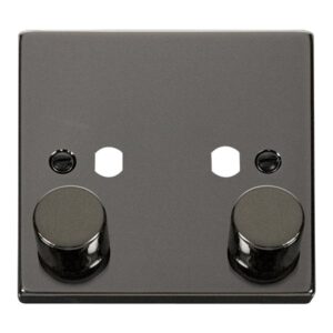 Click Scolmore - Click Deco Vpbn 2 Gang Double Dimmer Plate & Knobs (VPBN152PL)