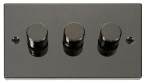 Click Scolmore - Click Deco 3 Gang 2 Way 400Va Dimmer Switch (VPBN153)
