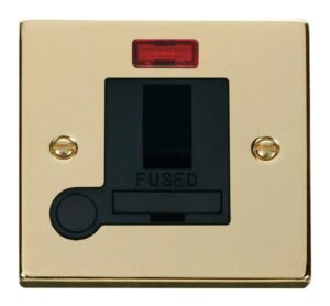 Click Scolmore - Click Deco 13A Fused Switched Connection Unit With Flex Outlet & Neon Black (VPBR052BK)